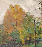 Bernhard Folkestad Deciduous trees in fall suit with cuts oil painting reproduction